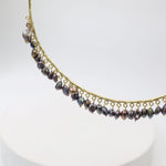 Load image into Gallery viewer, 92. 5 Sterling Silver handcrafted Gold plated Natural Pearl beaded Hasli Necklace, Nisha Hasli.
