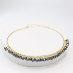 Load image into Gallery viewer, 92. 5 Sterling Silver handcrafted Gold plated Natural Pearl beaded Hasli Necklace, Nisha Hasli.
