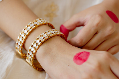 Boond Bangles in 92.5 Sterling Silver handcrafted and dipped in 1 micron Gold plating.