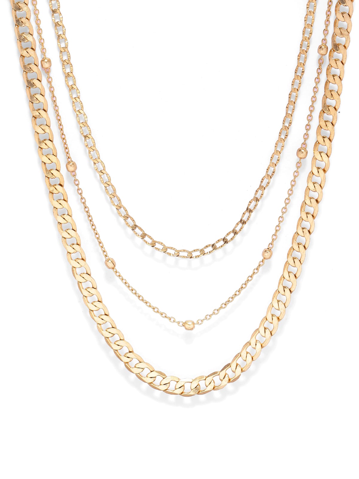 Lehar chains in  silver alloy handcrafted and dipped in 1 micron Gold plating.