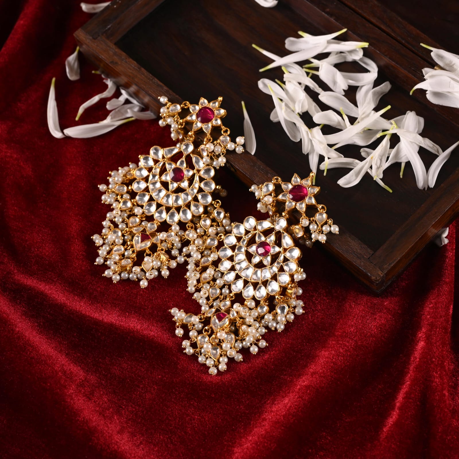 Chaandbali kaanchain-earrings