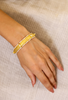 92.5 Sterling silver Bracelet with 1 micron Textured Gold plating Pearl bracelet.