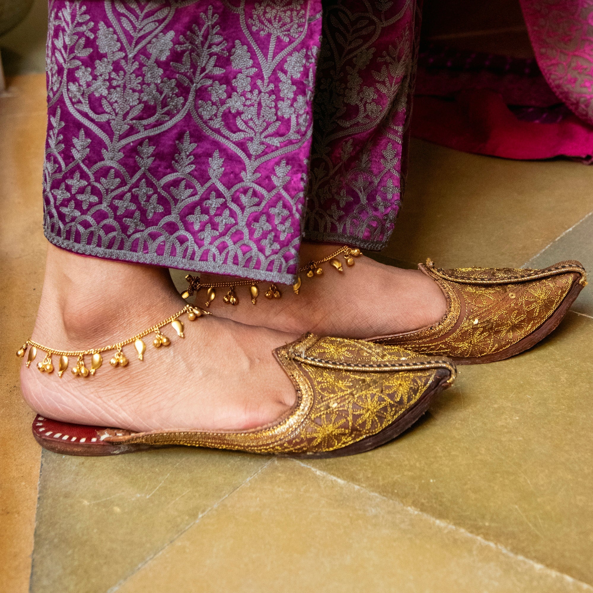 Gold Chain Ghungroo Anklet