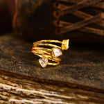 Load image into Gallery viewer, Polki ring silver
