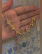 Load image into Gallery viewer, Crystal labrodorite chain necklace

