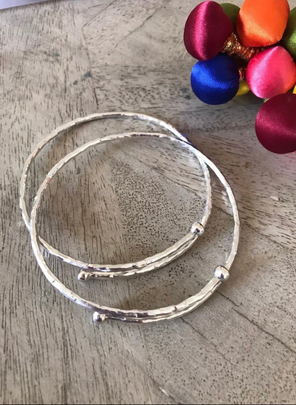 Silver anklets
