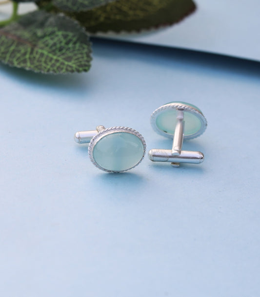 Aquachalcydony cufflinks