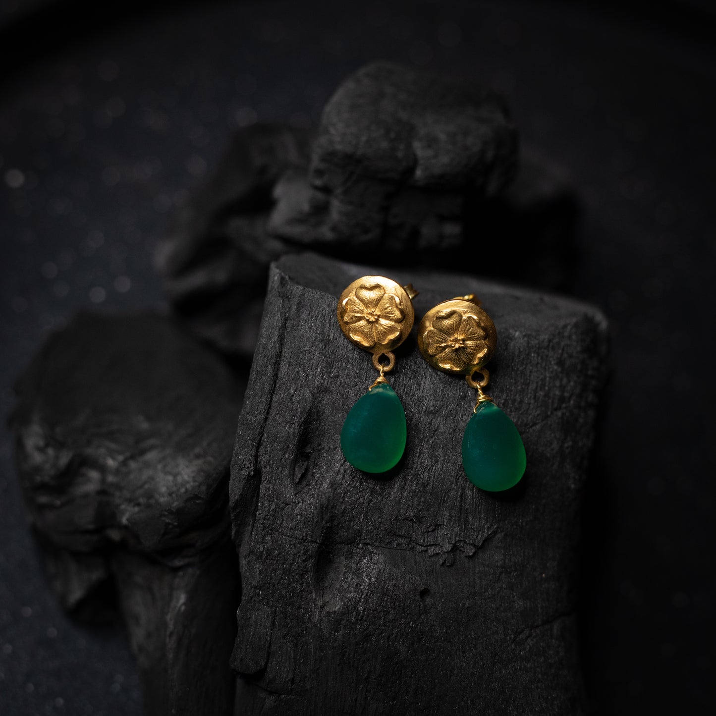 Green Quartz Earrings