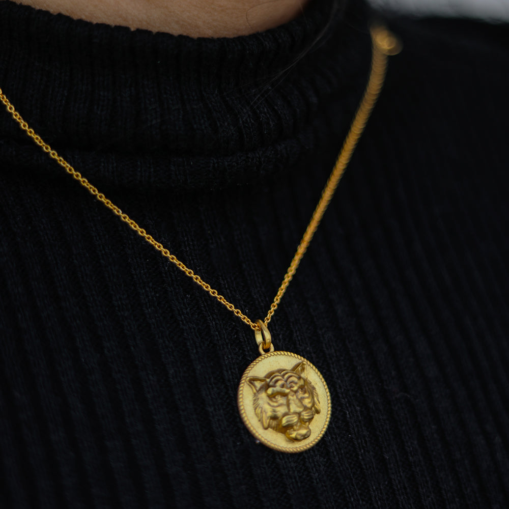 Lion pendant gold plated