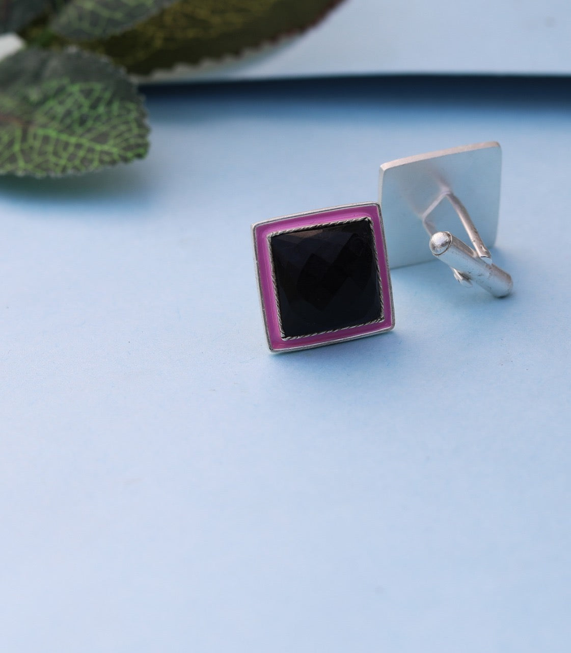 Black onyx pink enamel