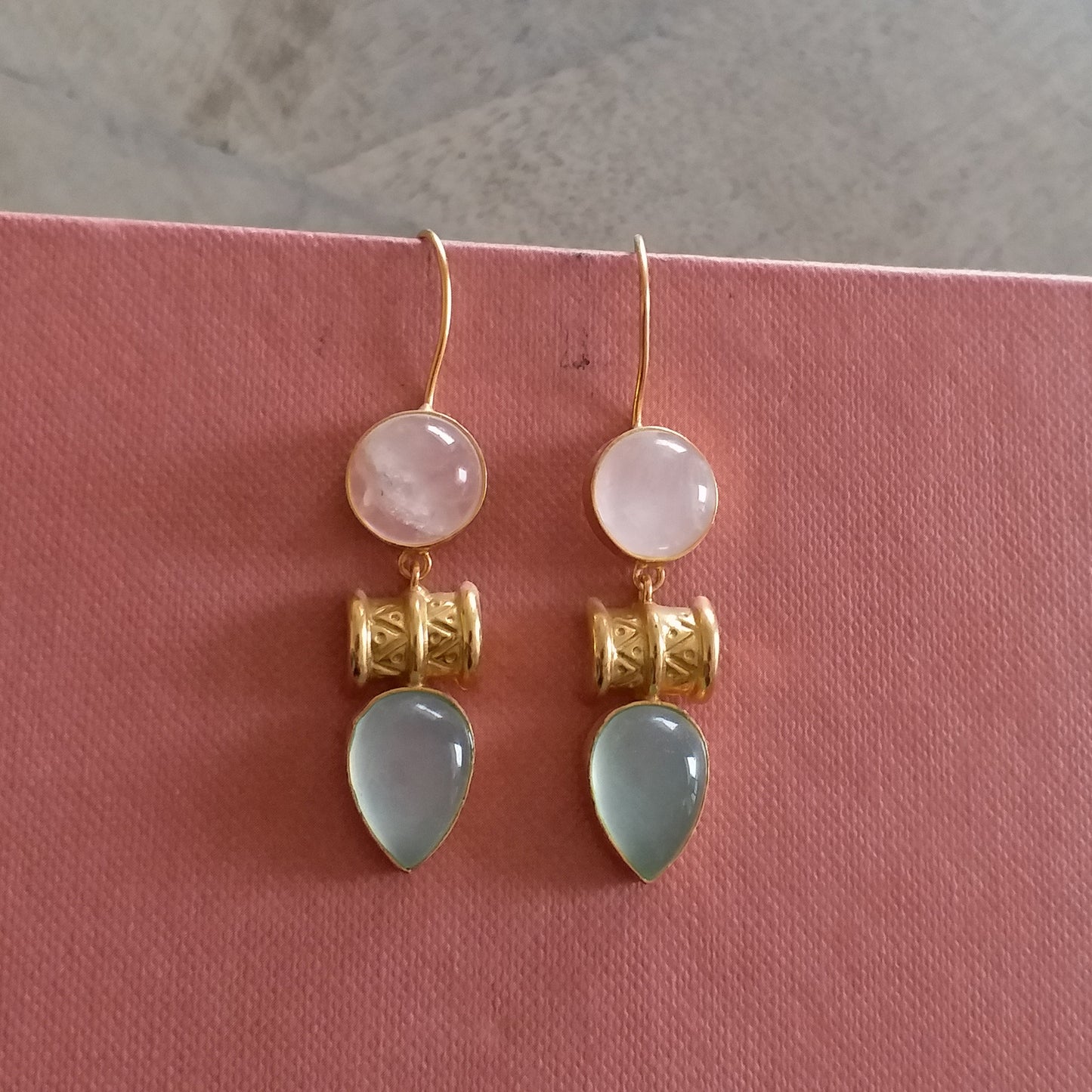 Gemstone Damru Earrings