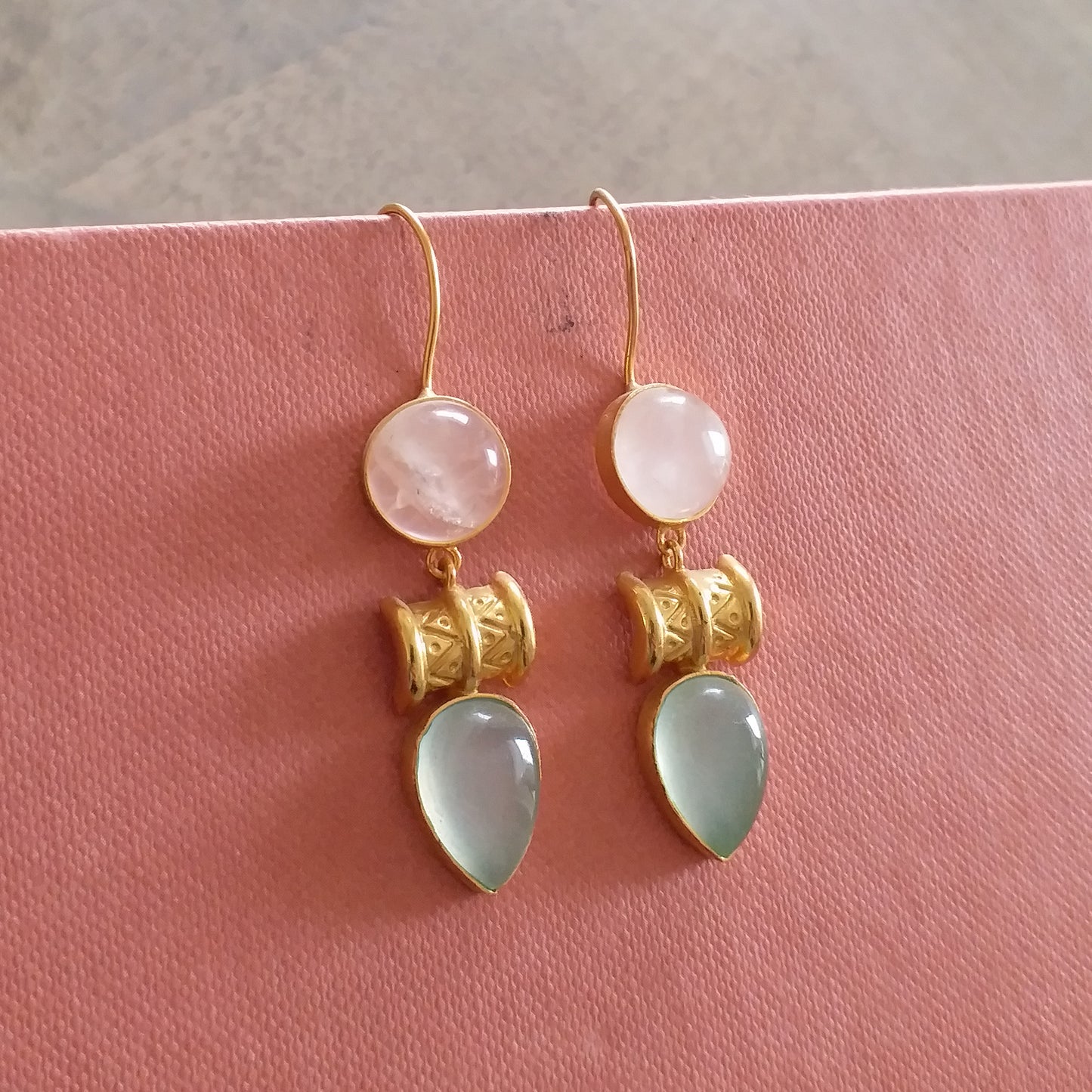 Gemstone Damru Earrings