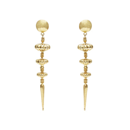 Gold Filled Spike Long Earrings