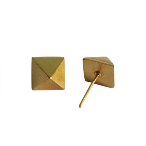 Gold Pyramid Earrings  Zeal Accessories