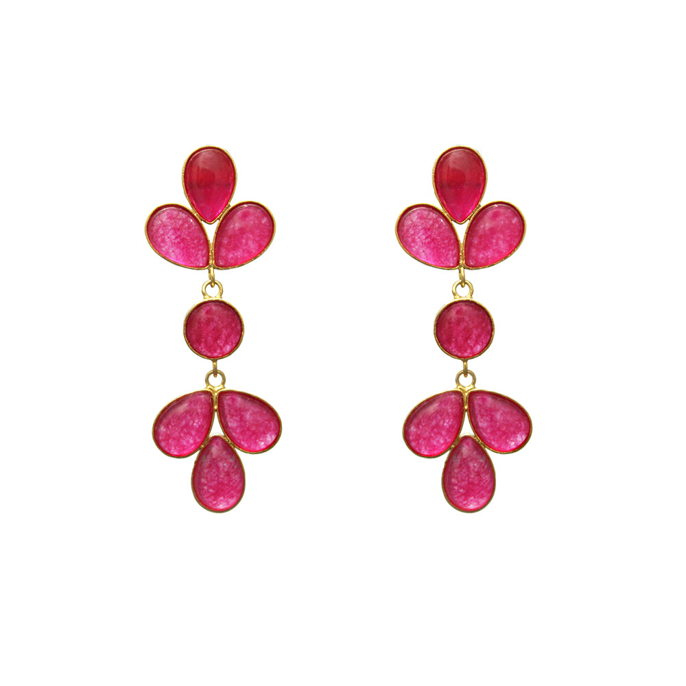 Red Quartz Gemstone Earrings