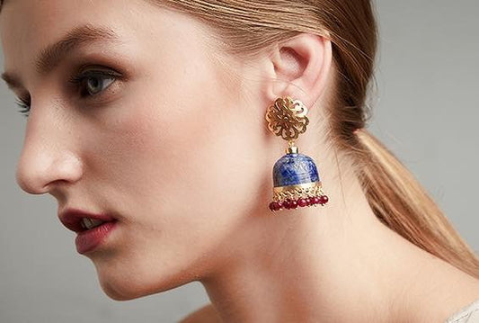 Lapis lazuli Dome earrings