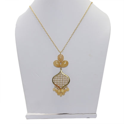 Gold Filled Filigree Pendant Chain Necklace