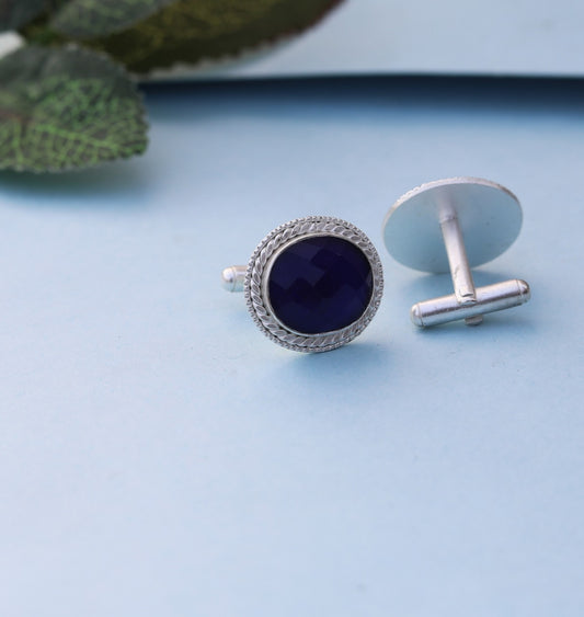 Blue Chaclydony cufflinks