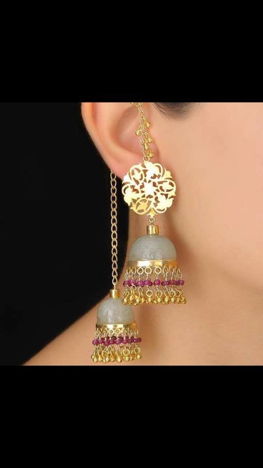 Kashmiri Stone Jhumkas