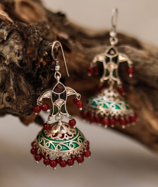 Enamel Jadau enamel earrings