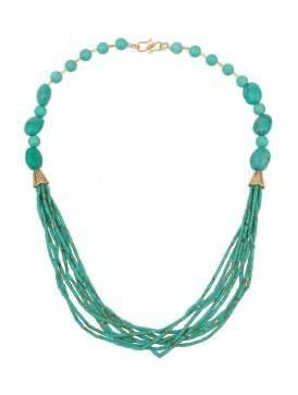 Necklace recon turquoise silver