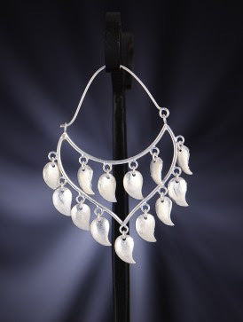 Silver leaves hoops