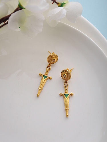 Sword earrings