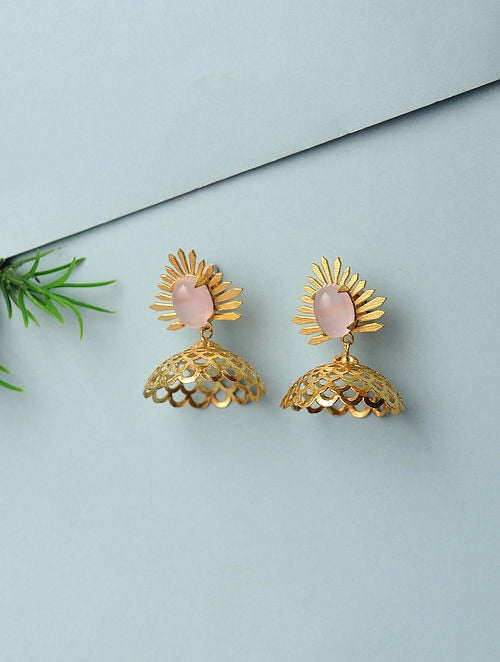 Rose spikes dome earrings