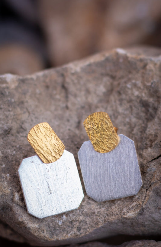 Two tone earrings