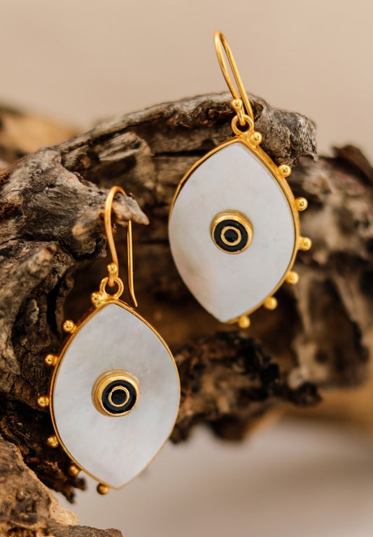 Evil eye earrings