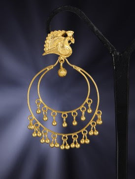 Peacock bells earrings